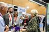 Visitors and exhibitors chat at the Group Leisure & Travel Show 2023 in Milton Keynes