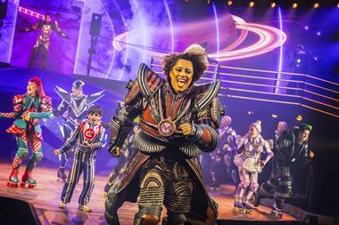 Jade Marvin (Momma) and the cast in Starlight Express